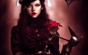 thargor6_steampunk_alice_with_scissors_hands_red_wine_rainy_day_35a22d70-766f-484b-ac6c-1e9bad81516a