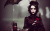thargor6_steampunk_alice_with_scissors_hands_red_wine_rainy_day_3d6ccfe9-66ff-4660-8cab-d7b29a24224d